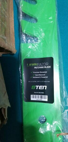 810-cbl2216d 8ten Lawnrazor Mower Blade C-bld-0065 Mulching Inch 18 Lawn Razor