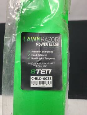 C-bld-0038 8ten Lawn Razor New Mower Blade 21-5/16 Inch X 2-5/8