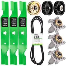 Mk1005513 8ten Deck Rebuild Kit Blade Spindle Belt Idler For Husqvarna Yth 25k54 26v54 54 Inch