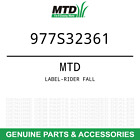 977s32361 Mtd Genuine Label-rider Fall