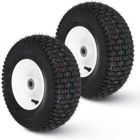 Aeagle 733063236566 2-pc 13x5.00-6 Lawn Mower Tractor Turf Tires With Rim Wheel 3 Inch Hub 3/4 Bushing