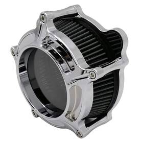 Bg987-b Ageco Harley Air Cleaner Chrome See Through Intake Filter Kit Cnc Cut For Motorcycle D
