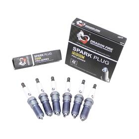 Dfsp1007x6 Aip Electronics Dragon Fire Performance Iridium Spark Plug Set Compatible With Ford... Fast Ship
