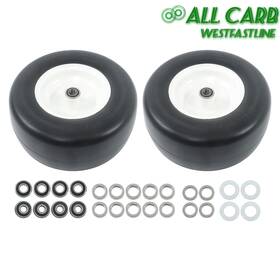 Wsl1349408 All-carb 13x6.50-6 Flat Free Mower Tire And Wheel 3/4 Inch 5/8 Bearings Zero Turn 2 Pack