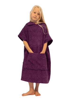 Allen & Mate 060794812420 And 100% Cotton Kids Hooded Towel Poncho - 380 Gsm Safety Certified
