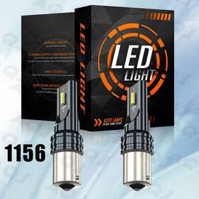7506 Aqj 457472707263 2pcs White 1156 Led Reverse Backup Light Bulbs 6000k Canbus Error Free