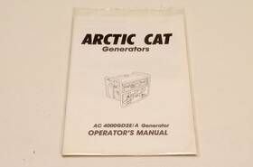 Ac4000gd2e Arctic Cat 2256-203 New Oem Ac4000gd2e/a Generator Operators Manual Nos