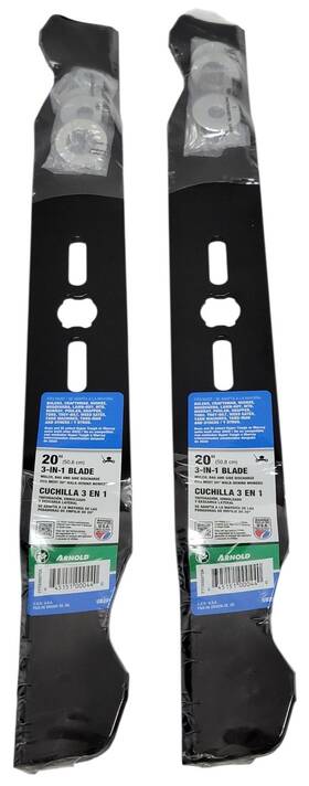 753-06525 Arnold 20 Inch Universal Mower/mulching Blades And Adapters Lot Of 2 New Sealed