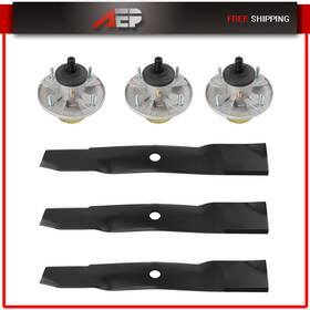 Ae183ng578p Auto Engineparts 48 Inch Deck Spindle Assembly And Blade Kit For John Deere X380 X384 Z365r Z515e