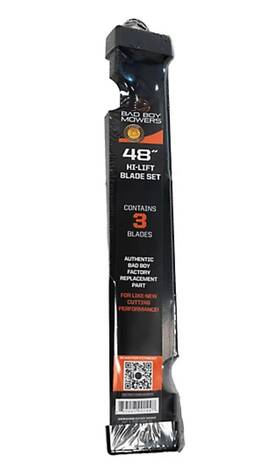 038-2008-00 Bad Boy Deck Fusion Lawn Mower Blade Tungsten Carbide 48 Inch 3-pack
