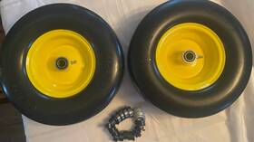 Pu135006g Baive Bw 2 Pcs Premium 13x5.00-6 Flat Free Tire And Wheel For Lawn Mower Zero Turn Mowers