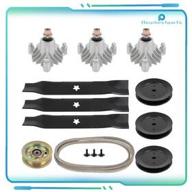 Be176sa50s186 Beurbestparts For Yth 180 46 Inch Lawn Mower Deck Rebuild Kit Spindles Blades Belt Pulleys