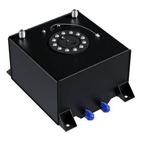 Oc-1018-20-bk-sl Bomling 5 Gallon Fuel Cell 20l Universal Gas Tank With Level Sender Aluminum Polished
