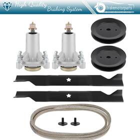 Htc17616132a Brakemotorparts Rebuild Kit For 46 Inch Deck Craftsman Husqvarna Poulan Belt Blades Spindles Pulleys
