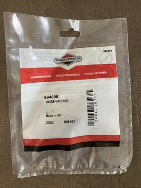 Briggs & Stratton 024847261875 Oem Sealed And 694000 Fuel Pump To Valve Cover Vacuum Hose