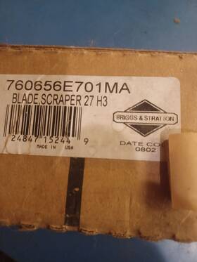 760656e701ma Briggs & Stratton 1709947bmyp Genuine Oem Simplicity Murray Scraper Blade 27 Inch