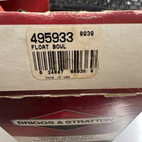495933 Briggs & Stratton 1 Genuine And Carburetor Float Bowl Kit Oem Engine Part Usa