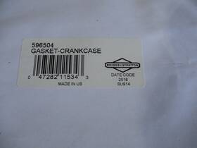 596504 Briggs & Stratton And Crankcase Gasket