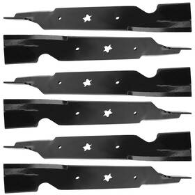 21546235 Caltric 18 1/2 Inch X 5 Point Star 54 Deck Notched High Lift Blade For Husqvarna Poulan