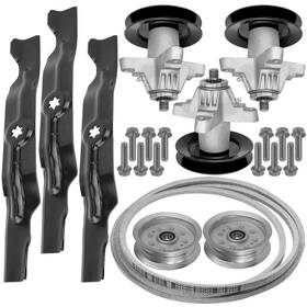 618-04125b Caltric Spindle And Blade With Pulley Belt For Cub Cadet Slt 1550 Sltx 1050 Lgtx 50 Inch