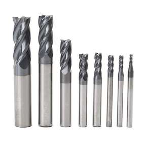 Dt1125ts102ge Caltric Cnc End Mill Set Carbide Tungsten Steel 4 Fultes Milling Cutter Router Bits Rota