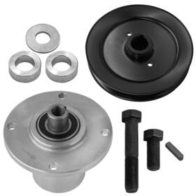 Zt220d Caltric Sd240 Py318 Spindle Short Shaft With Pulley For Bobcat Zt200 Zt219 Zt223 Zt225 Zt228