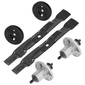 Sdk109a1002hd Caltric Deck Spindle With Blade And Pulley For John Deere X304 X310 Fs600v-bs21r 42 Inch 2x