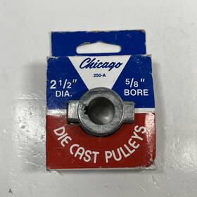 6110720 Chicago Die Casting 096158250602 New 2 1/2 Inch X 5/8 Bore Single Groove V-belt Pulley