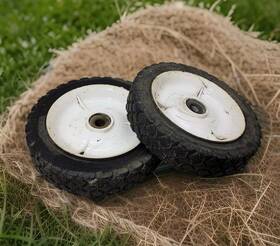 3785-8 Craftsman 2 Vintage Push Mower Wheels 6.5 Inch X 1.5 Lawnmower