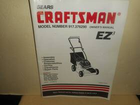 917.376290 Craftsman Sears Lawn Mower Model Owners Manual Parts List Bilingual