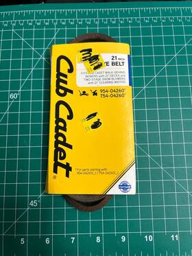 490-501-c005 Cub Cadet New Genuine Oem 21 Inch Drive Belt For Parts Starting With 754 954-04260