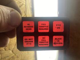 779-3510 Cub Cadet 731-3049 1720 Indicator Label Red Plastic Gauge Panel 779-3266