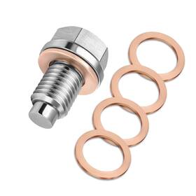 Damdp001 Damwot M14x1.5 Magnetic Oil Drain Plug With 5 Copper Washers - Leak-proof