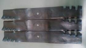 30227-50e Dixie Chopper Oem Eliminator Blade Set Of 3 For 50 Inch Mowers
