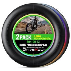 Dr-em-80 Drivexpwr-01 Dr-em-80/100-12-1.3mm Motorcycle Heavy Duty Inner Tube Replacement - Inch 1.5mm Thick Tire 80/100-12