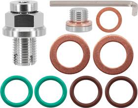 D-km1-2-20 Dsnaduo 1/2 Inch -20 Oversize Piggyback Oil Drain Plug Stainless Steel Self Tapping P