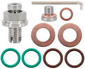 D-km12.1-1.75 Dsnaduo M12.1-1.75 X 15mm Oversize Piggyback Oil Drain Plug Stainless Steel Self Tap