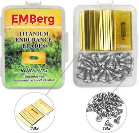Embergsupply 445036895832 Emberg Endurance Blades 18 Pack For Husqvarna Automower Gardena Mcculloch Robo