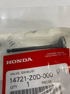 14721-z0d-000 First Class Honda Original Equipment Ex. Valve -