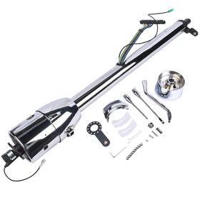 R91002c-32 Flynsu 32 Inch Chrome Automatic Tilt Steering Column Floor Shift Replacement For Chevy G
