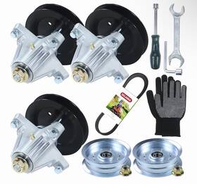 756-05034a Gelaska 01-037-2n 3 Pack Pre-greased 918-06980 Spindle Assembly With Idler Pulley 95