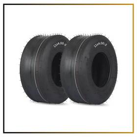 11x4005-2g Gicool 11x4.00-5 Tubeless Zero Turn Mower Tires Riding Lawnmower Black - Pack Of 2
