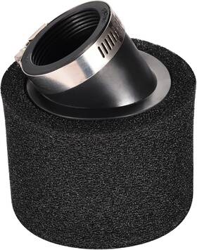 P091-274 Goofit 42mm/1.65 Inch Black Bent Double Foam Pod Air Filter Replacement For 50cc
