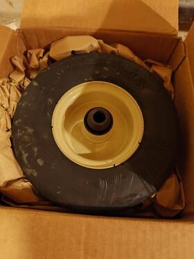 603973 Grasshopper 193979128377 Semi-pneumatic 9x3.50-4/2.25 Deck Wheel Assembly