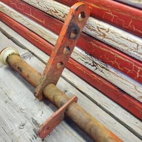 18274p1 Gravely 1975 408 Garden Tractor Lift Lever Weldment P/n And Pivot Bushings