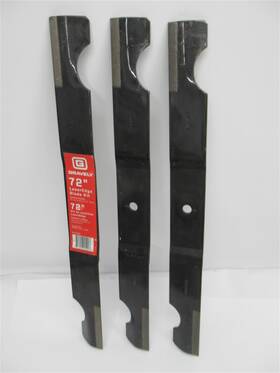 79219500 Gravely 72 Inch Deck Laser Edge Mower Blades 24.5 Length 3 Pack