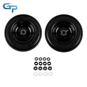 Gre210370 Greatparts 2pcs 11x4.00-5 Smooth Tread Tire And Wheel Universal 3/4 Inch Axle Hole For Lawn Mower