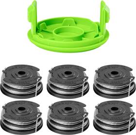 1803802 Greenworks 0.065 Inch Dual Line Auto-feed String Trimmer Spools 6-pack