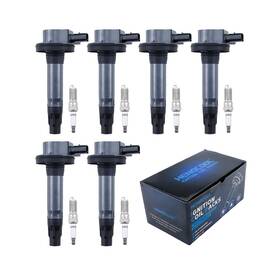 Uf553sp Hengcool Ignition Coils And Spark Plugs Set 6 Packs Uf553 Compatible With Ford... Fast Ship