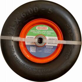 Ff1003 Hi-run 4 Pack - 11x6.00-5 Zt Flat Free Zero-turn Lawn Mower Tire Assembly Smooth Tread